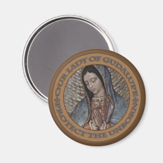 生まれつきグアダルーペ保護の我々の女性 マグネット (正面/裏面)