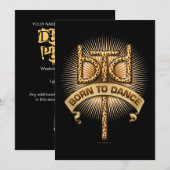 生まれつきダンサー (レオパード) パーティ招待状 招待状 (正面/裏面)