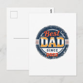 生まれつきパパになる運命 – オーダーメイド 1年 ヴィンテージ ポストカード (正面/裏面)