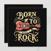 生まれつきロックする エレクトリック・ギター 招待状 (正面/裏面)