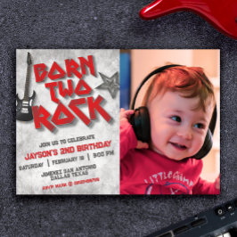 生まれつきロック フォト ランドスケープ 招待状