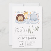 生まれつきワイルド 2歳の誕生日 招待状 (正面)