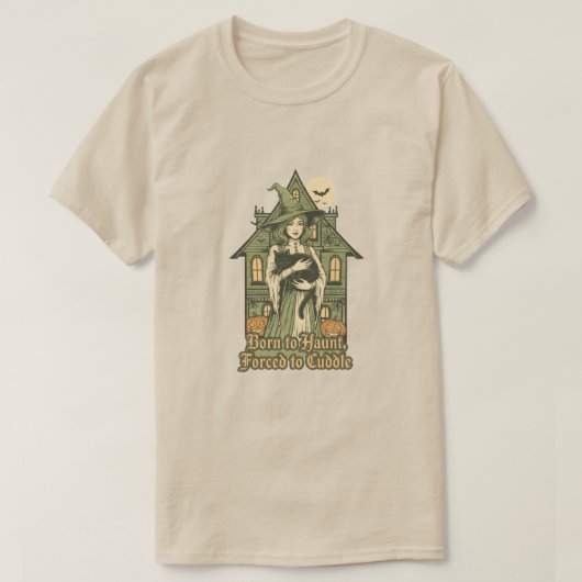 生まれつき呪うために、強制的に抱っこする Tシャツ (デザイン正面)