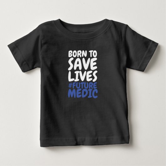 生まれつき命を救う救急救命士 ベビーTシャツ (正面)