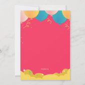 生まれつき素敵な誕生日パーティーの招待状 招待状 (裏面)