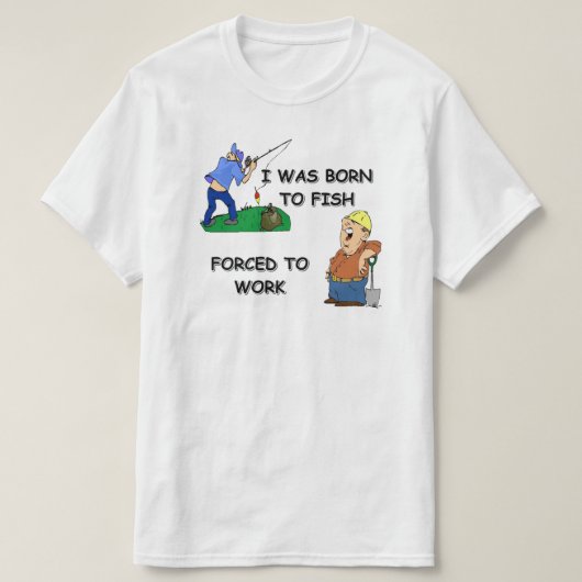 生まれつき釣りが好き Tシャツ (デザイン正面)