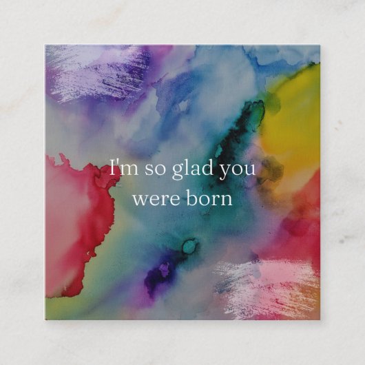 生まれてきてくれて本当に嬉しい エンクロージャーカード (正面)