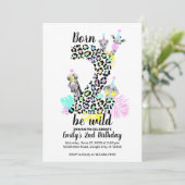 生まれてワイルドに 2歳の誕生日パーティー招待状 招待状 (スタンド正面)