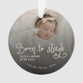 生まれて初めてのクリスマス 赤ちゃんの写真 出生情報 クリスマス オーナメント (正面)