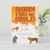 生まれて２つでワイルド　お誕生日おめでとう 招待状 (スタンド正面)