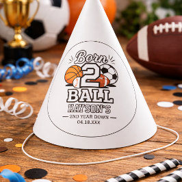 生まれて2年 スポーツをテーマにした男子の2歳の誕生日パーティー パーティーハット