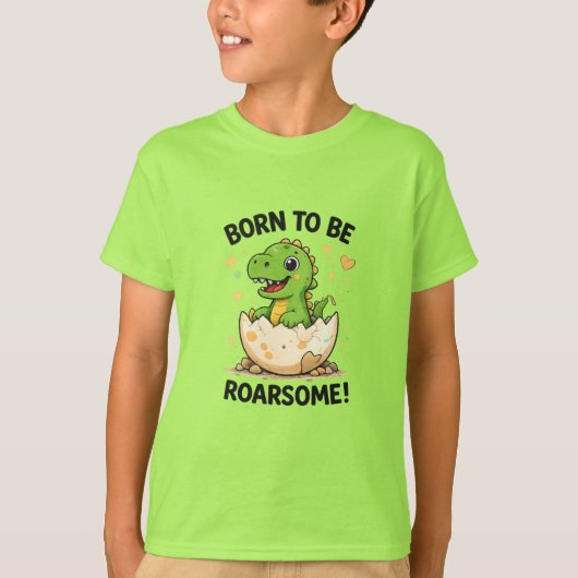 生まれながらにしてギャーギャーうるさい恐竜 Tシャツ (正面)