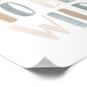 生まれながらにしてワイルド 青 ニュートラル 男の子の部屋の装飾 ポスター (角)