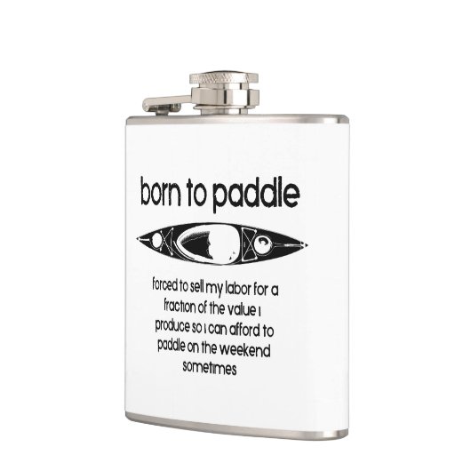 生まれの運転を余儀なくされたカヤック フラスク (左)