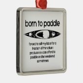 生まれの運転を余儀なくされたカヤック メタルオーナメント (右)