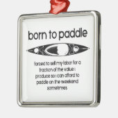 生まれの運転を余儀なくされたカヤック メタルオーナメント (左)