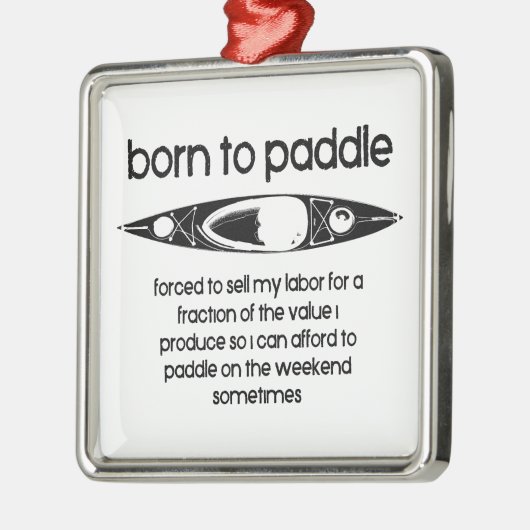 生まれの運転を余儀なくされたカヤック メタルオーナメント (左)