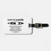 生まれの運転を余儀なくされたカヤック ラゲッジタグ (正面横)