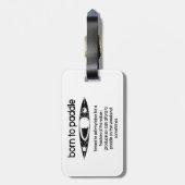 生まれの運転を余儀なくされたカヤック ラゲッジタグ (裏面縦)