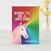 生まれの頭に魔法の虹 カード (黄色い花)