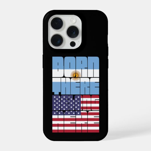 生まれはアルゼンチン 国籍はアメリカ iPhoneケース (裏面)