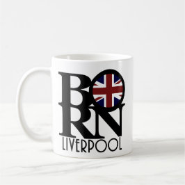 生まれはリバプール イングランド (イギリスの旗) 11オンス コーヒーマグカップ