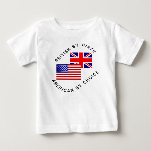 生まれは英国、魂は米国 ベビーTシャツ (正面)