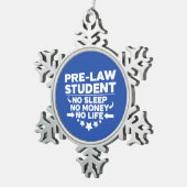 生まれも金も法律に基づかない学生 スノーフレークピューターオーナメント (右)