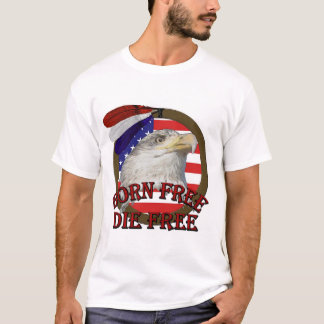 生まれる自由なアメリカのワシのTシャツ Tシャツ