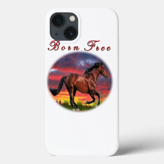 生まれる自由な馬の芸術 Case-Mate iPhoneケース (裏面)