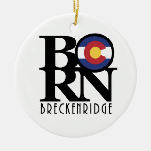 生まれるBreckenridge CO セラミックオーナメント