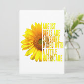 生まれイン威厳がある女性誕生日ひまわり恋人Flo 招待状 (スタンド正面)