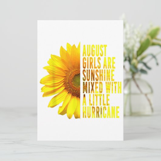 生まれイン威厳がある女性誕生日ひまわり恋人Flo 招待状 (スタンド正面)