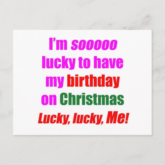 生まれクリスマス シーズンポストカード (正面)