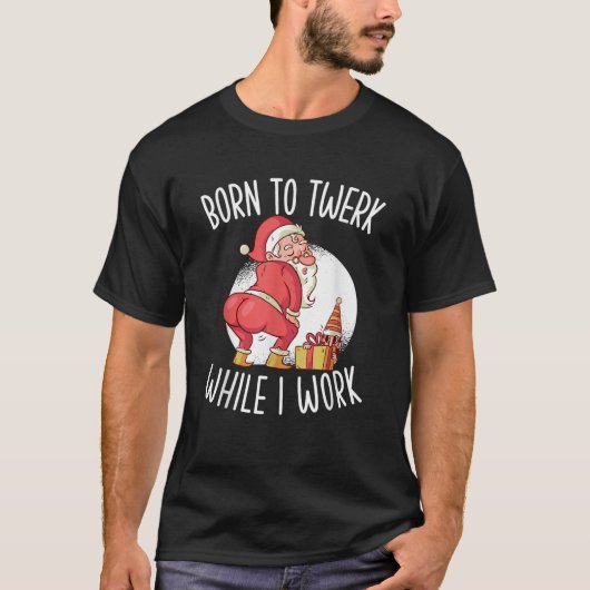 生まれサンタおもしろいッチ Tシャツ (正面)