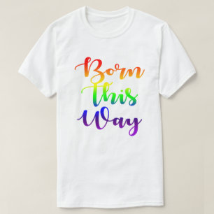 生まれタイスレインボーゲイプライドGLBTQデザイン Tシャツ