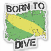 生まれダイブニトロックス国旗のステッカー シール (正面)