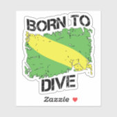 生まれダイブニトロックス国旗のステッカー シール (シート)