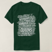 生まれニューヨーク州のクイーンズで育つ  Tシャツ (デザイン正面)