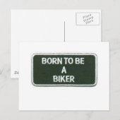 生まれバイクもしくは自転車に乗る人 ポストカード (正面/裏面)