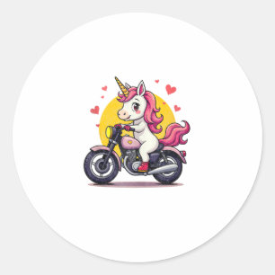 生まれバイクユニコーンIバイクファンバイクもしくは自転車に乗る人おもしろいTa ラウンドシール