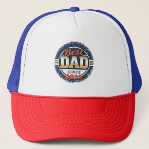 生まれパパへパーソナライズされた- Year Trucker Hat キャップ