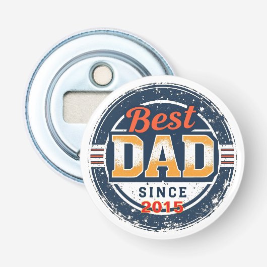 生まれパパへ – 年パーソナライズされたボトルオープナー 栓抜き (正面)