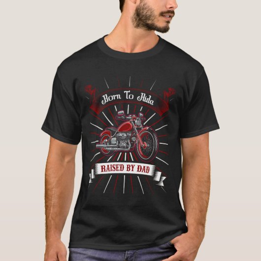 生まれパパTシクールャツデザインで乗り上げ Tシャツ (正面)