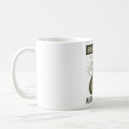 生まれフリーチョッパーズオートバイマサチューセッツ コーヒーマグカップ (左)