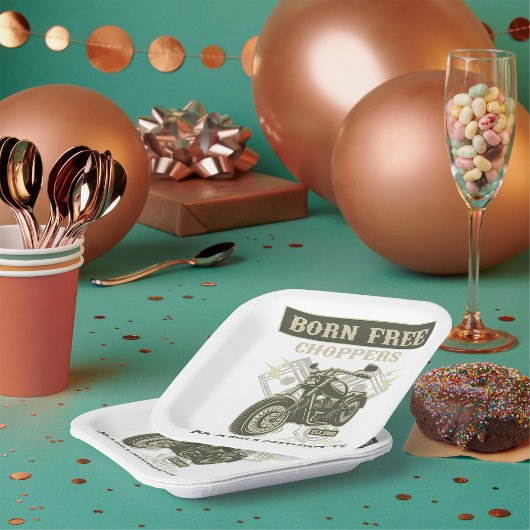 生まれフリーチョッパーズオートバイマサチューセッツ ペーパープレート