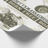 生まれフリーチョッパーズオートバイマサチューセッツ ラッピングペーパー