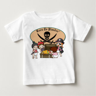 生まれプラーン – ベビーガールパイレーツ&トレジャー ベビーTシャツ