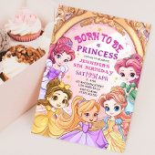 「生まれプリンセスになること」女子5歳の誕生日パーティー 招待状