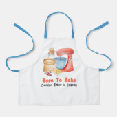 生まれプリントの子ども用エプロンを焼く エプロン (正面)